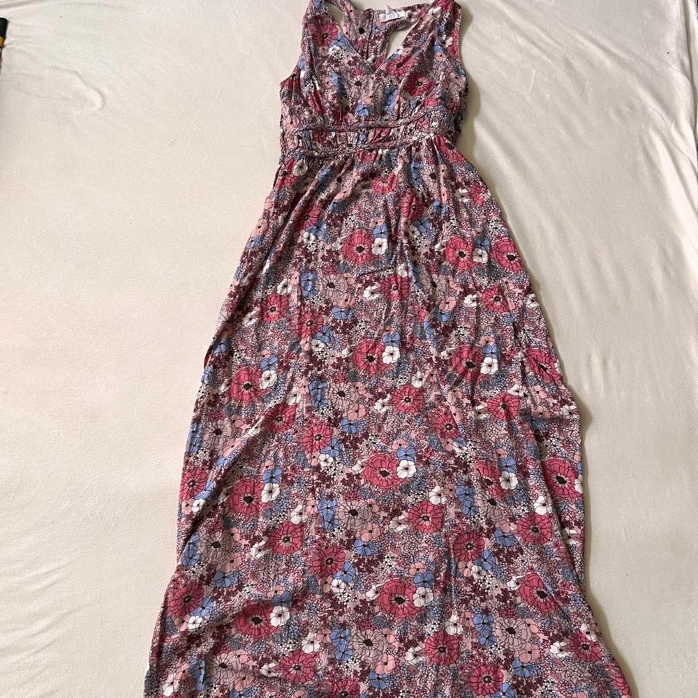 Boho Hippie Flowy Pink Blue Purple Maxi Long Feminine Girly Pretty Japana